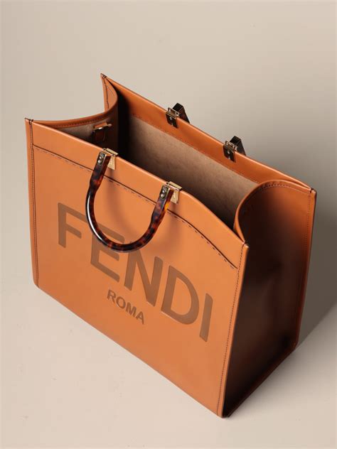 fendi bag with wooden handles|fendi signature tote bag.